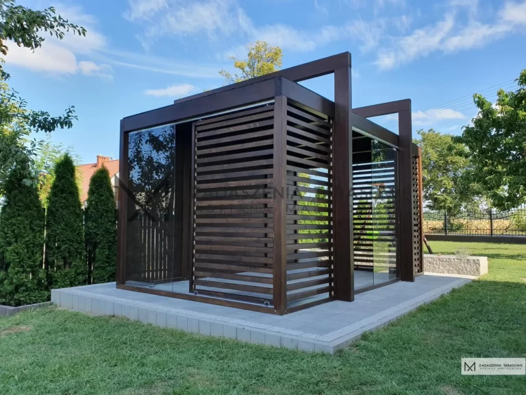panele ażurowe w altanie