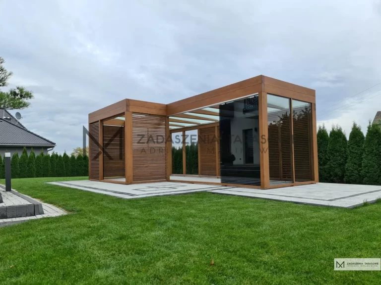 altana nowoczesna ze szkłem