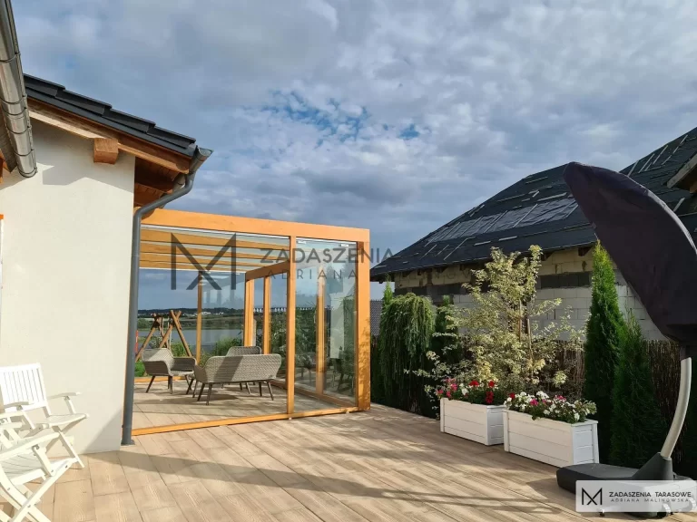 zadaszenie na taras złoty dąb