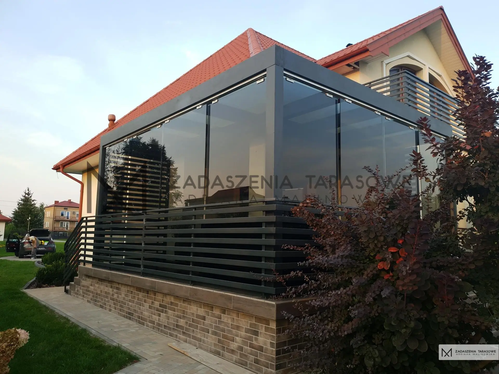 nowoczesna pergola z drewna