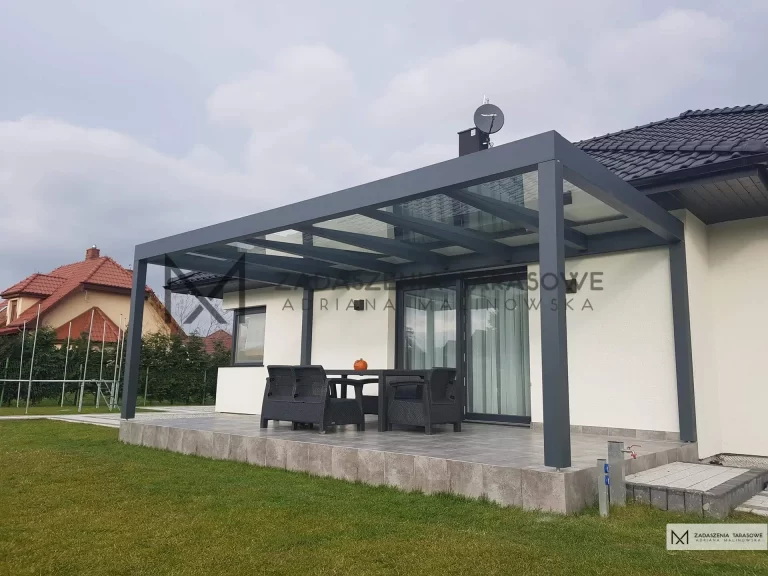 nowoczesne tarasy ogrodowe zadaszone