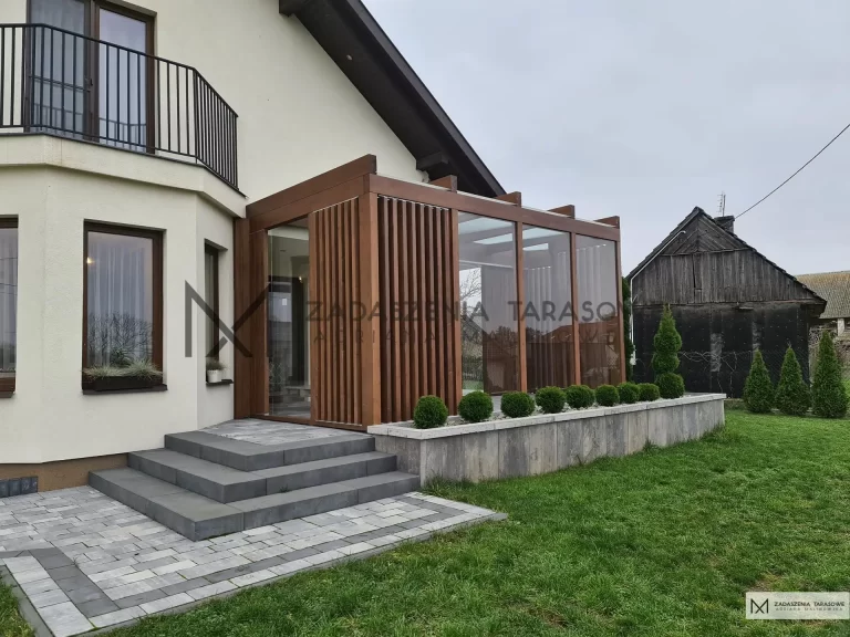 lamele w zadaszeniu tarasu