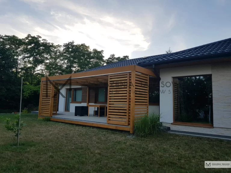 prosty taras zadaszony