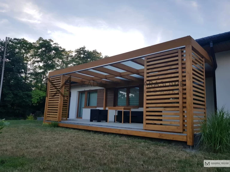 zadaszony taras od południa