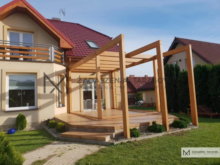 nowoczesny dach tarasowy z miejscem na hamak