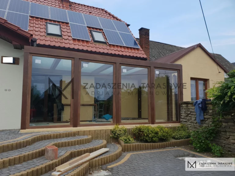 zadaszenie ogród zimowy z drewna