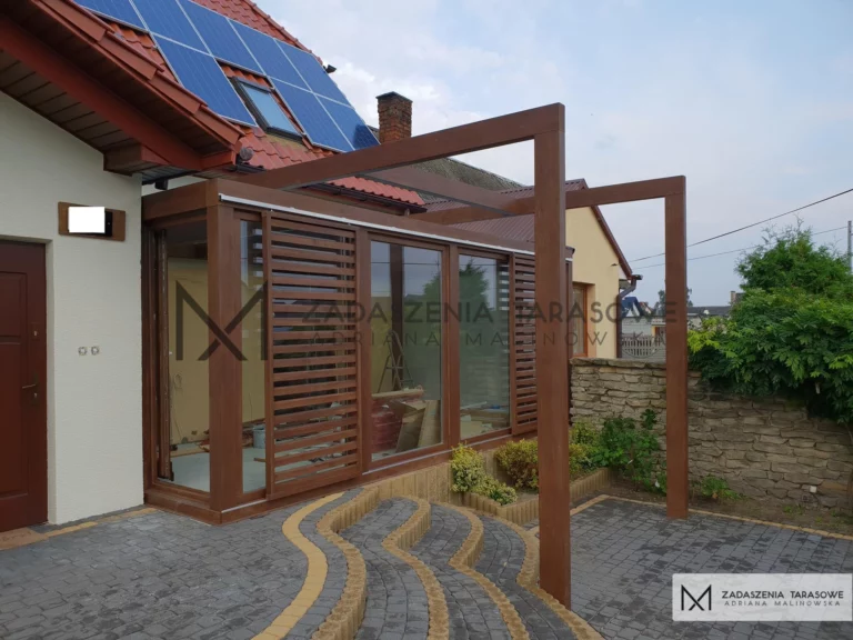 zadaszenie ogród zimowy z pergolą