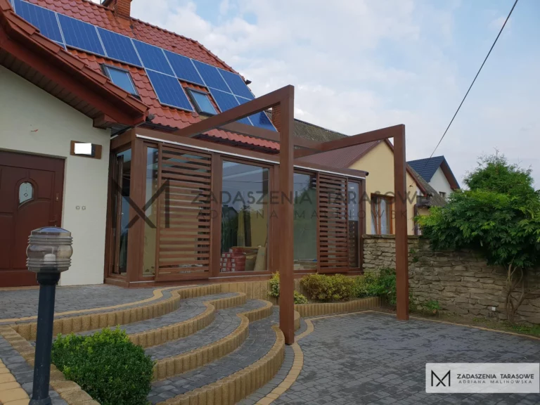 zadaszenie ogród zimowy z pergolą na hamak