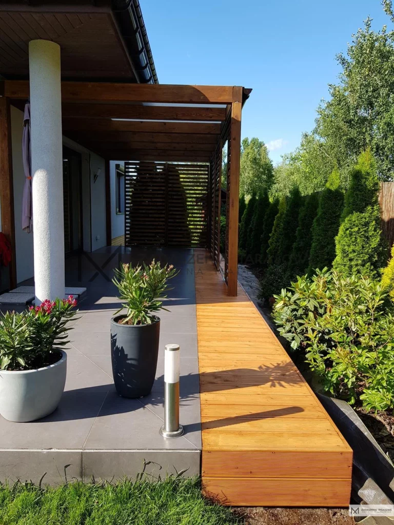 zadaszenie na taras z płytek
