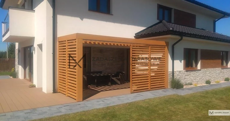 zadaszenie lamelowe tarasu 2 x 4