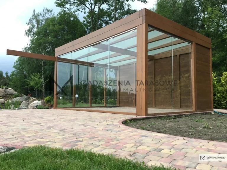 altana ze szkłem przesuwnym