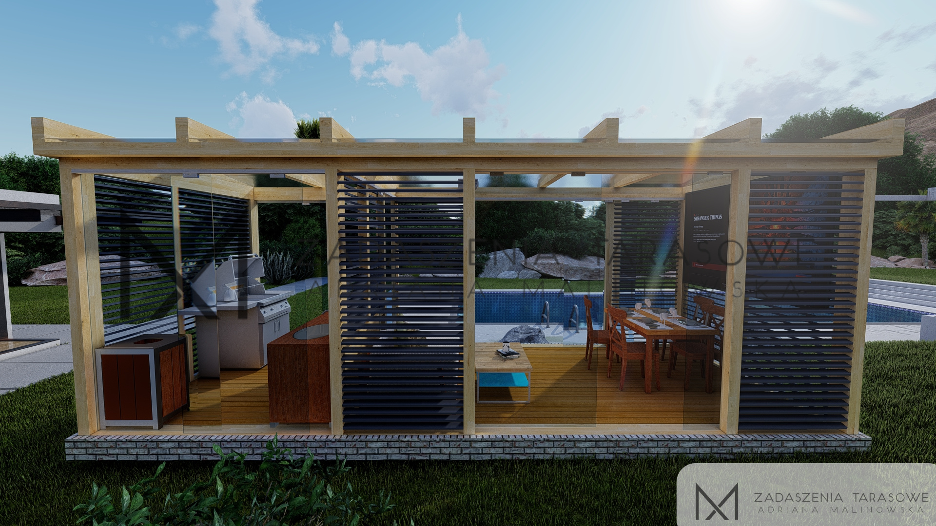 Altana wizualizacja w ogrodzie blog