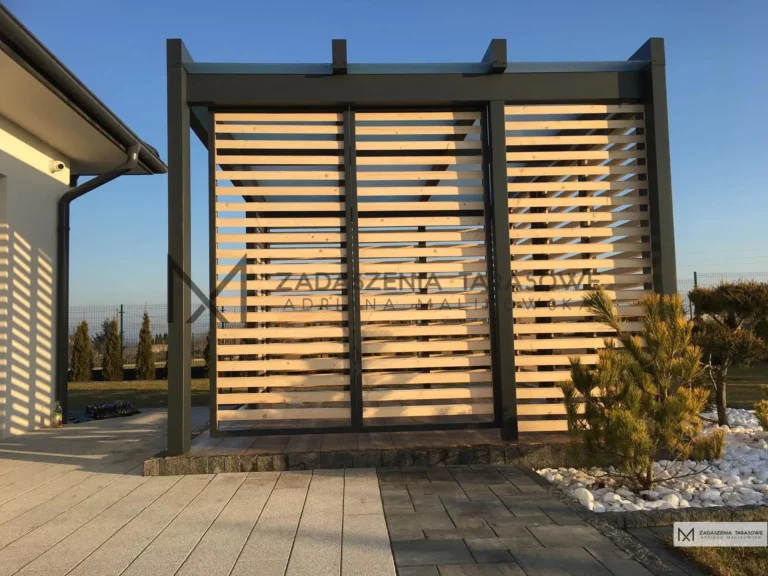 altana ogrodowa dwa kolory listwa rombowa