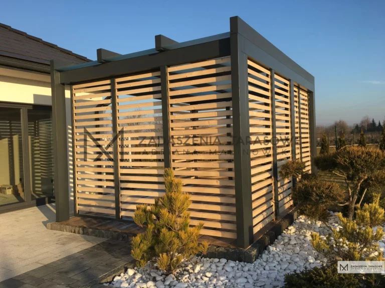 altana ogrodowa dwa kolory nowoczesna