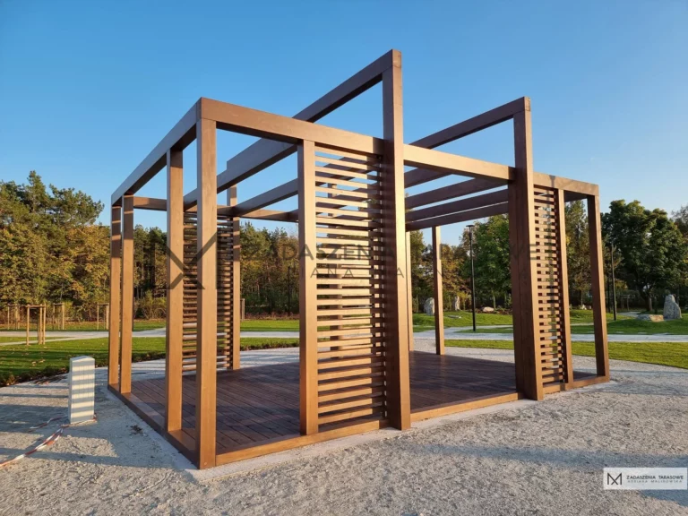 konstrukcja pod zadaszenie materiałowe