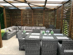 nowoczesna narożna altanka