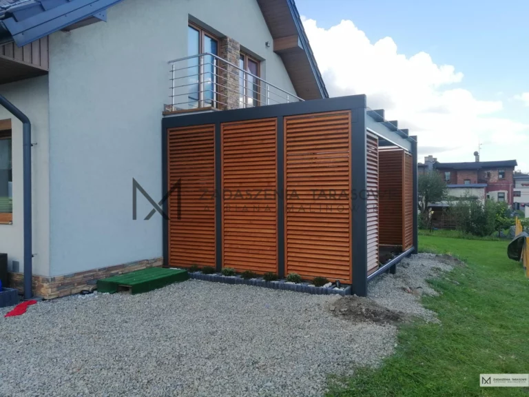 nowoczesne zadaszenie żaluzjowe