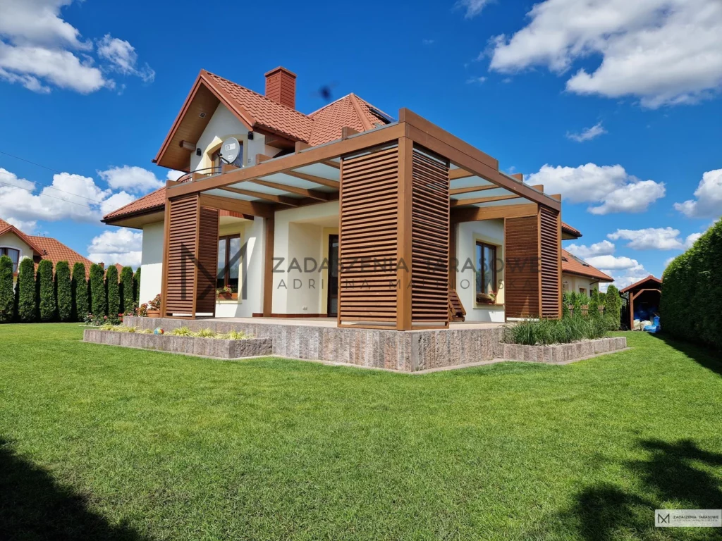 ruchome deseczki na tarasie z zadaszeniem