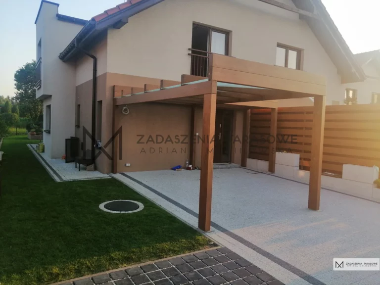 wiata przyścienna garaż i ganek