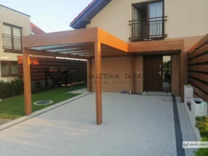 wiata przyścienna garaż i ganek nowoczesny