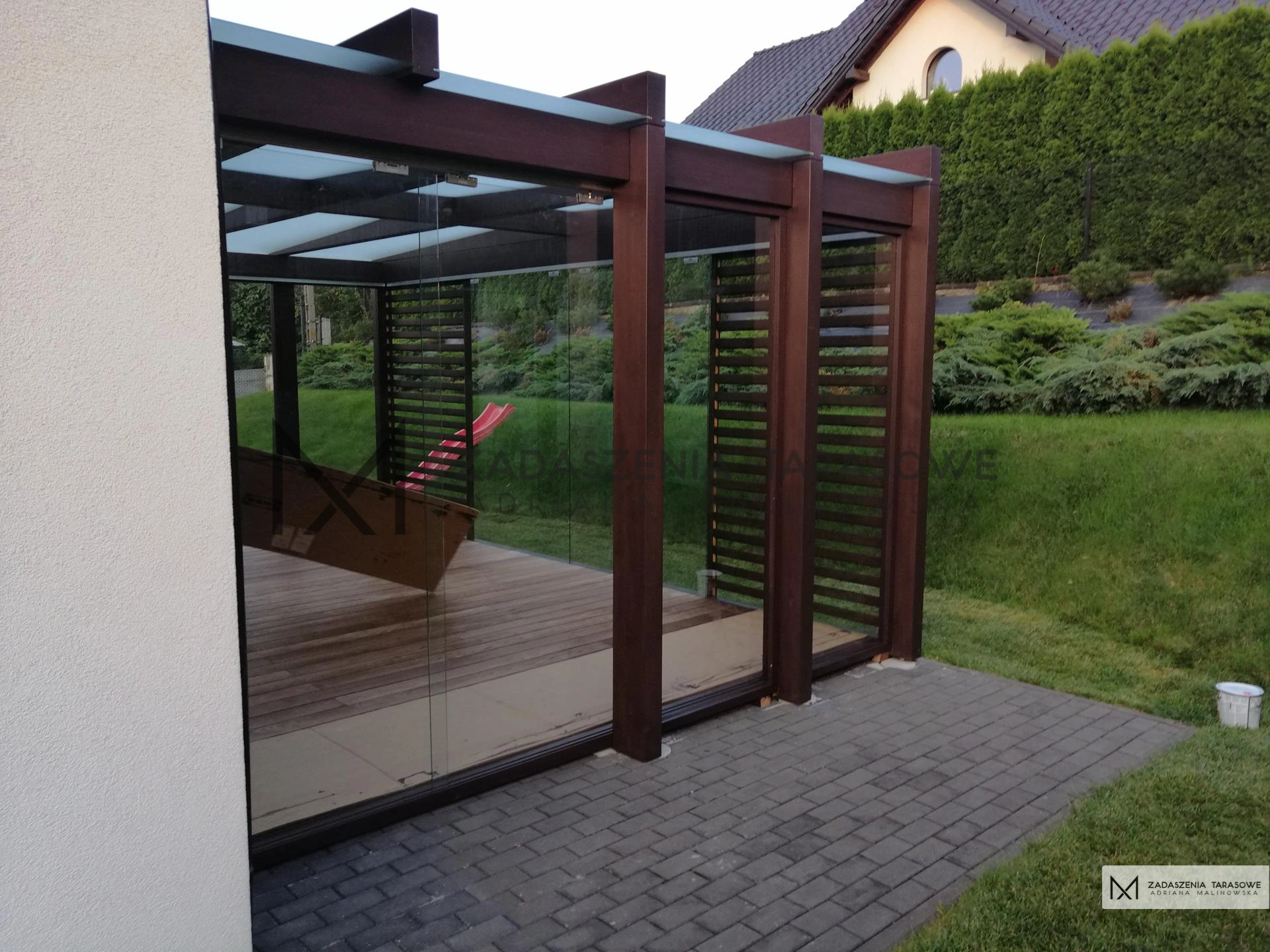 widok rzutem na taras