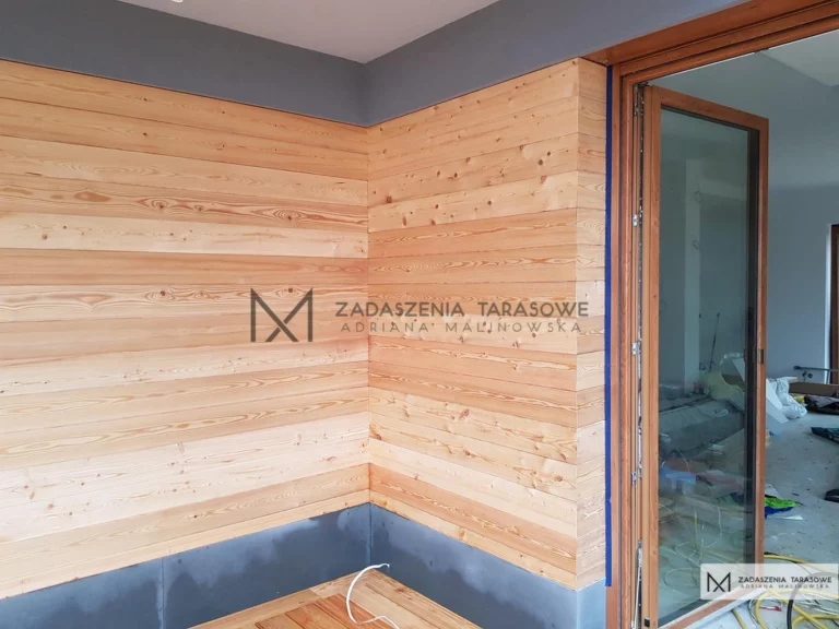 elewacja z modrzewia syberyjskiego wykonanie
