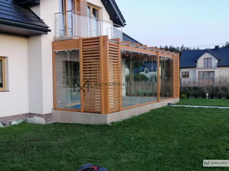 narożna pergola szklana