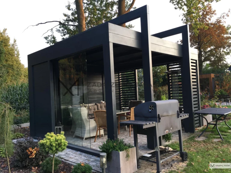 nowoczesna altanka z grillem