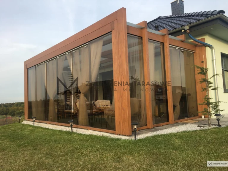 nowoczesna pergola drewniana
