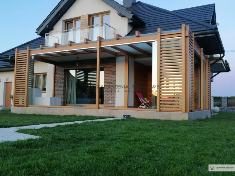 nowoczesna pergola narożna