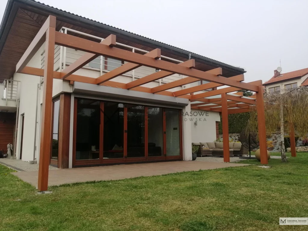 nowoczesna pergola otwarty dach