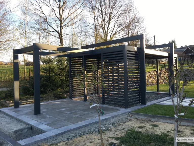 nowoczesne altany ogrodowe drewniane