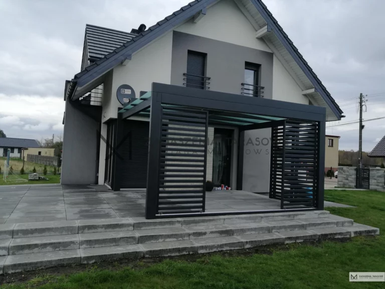 nowoczesny taras na kostce