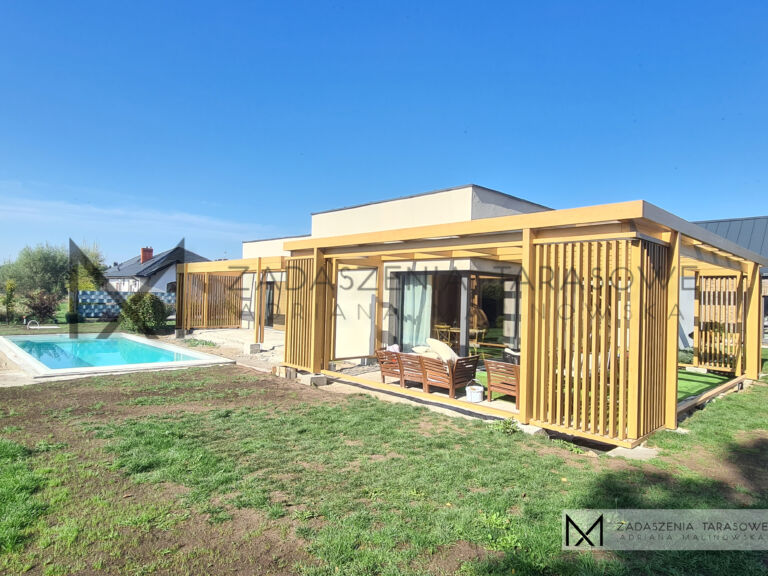 nowoczesne pergole część narożna