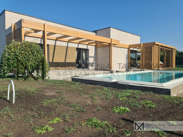 nowoczesne pergole drewniane